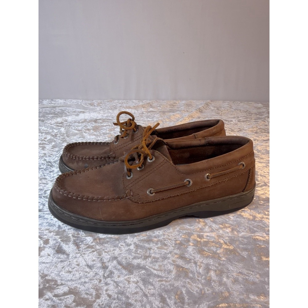 Earth‎ Shoes Brown Leather Boat Shoes Men's Size 9 Lace Up Comfort Casual